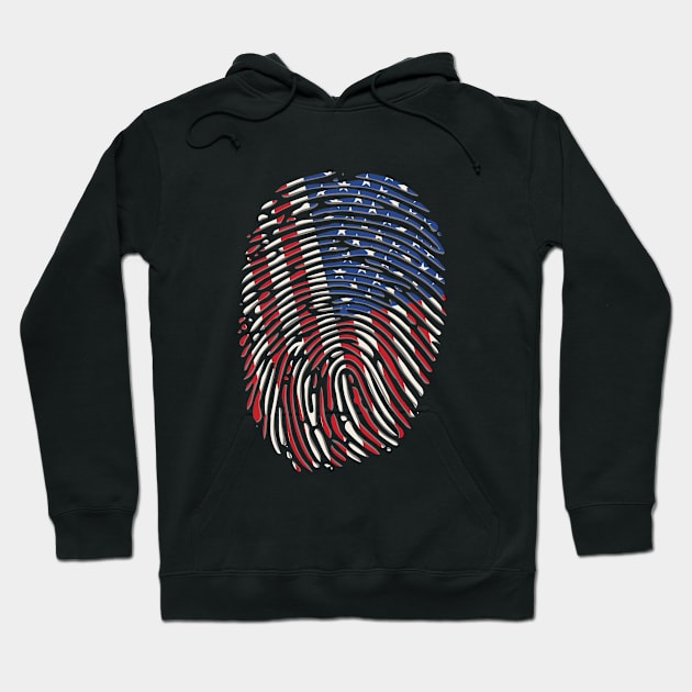 American Flag Fingerprint Hoodie by I AM THE STORM